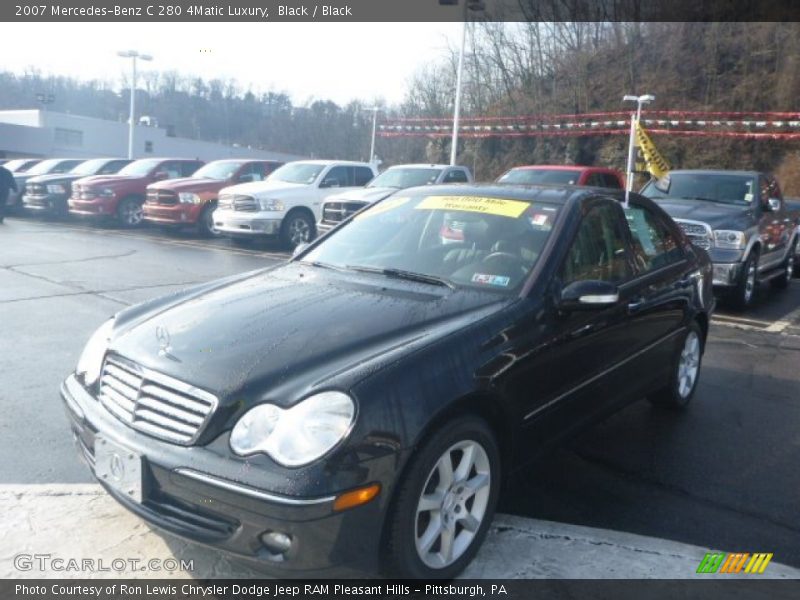 Black / Black 2007 Mercedes-Benz C 280 4Matic Luxury