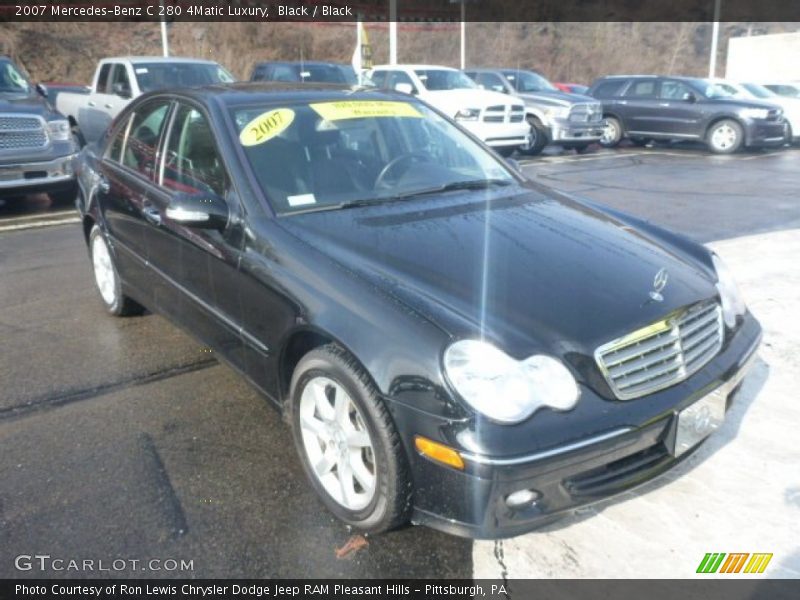 Black / Black 2007 Mercedes-Benz C 280 4Matic Luxury
