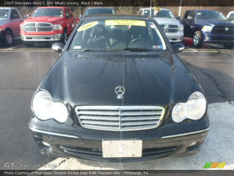 Black / Black 2007 Mercedes-Benz C 280 4Matic Luxury