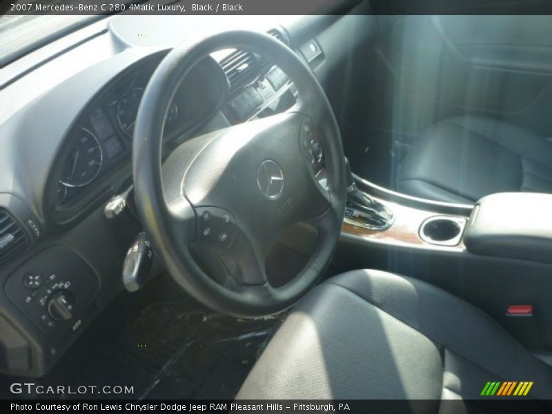 Black / Black 2007 Mercedes-Benz C 280 4Matic Luxury