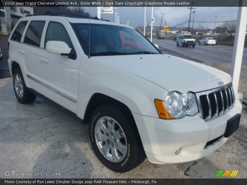 Stone White / Dark Slate Gray/Light Graystone Royale Leather 2009 Jeep Grand Cherokee Limited 4x4