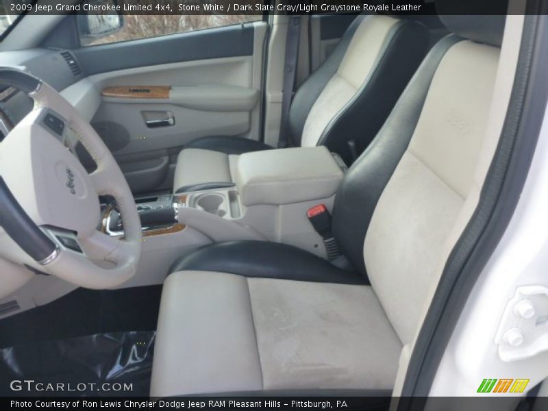 Stone White / Dark Slate Gray/Light Graystone Royale Leather 2009 Jeep Grand Cherokee Limited 4x4