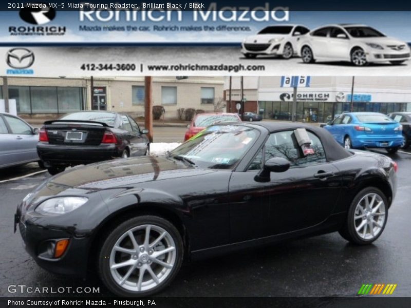 Brilliant Black / Black 2011 Mazda MX-5 Miata Touring Roadster
