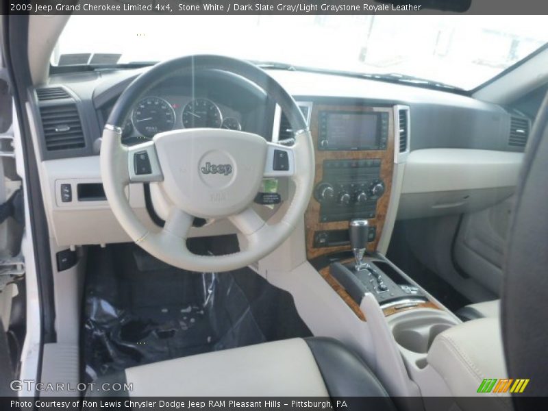 Stone White / Dark Slate Gray/Light Graystone Royale Leather 2009 Jeep Grand Cherokee Limited 4x4