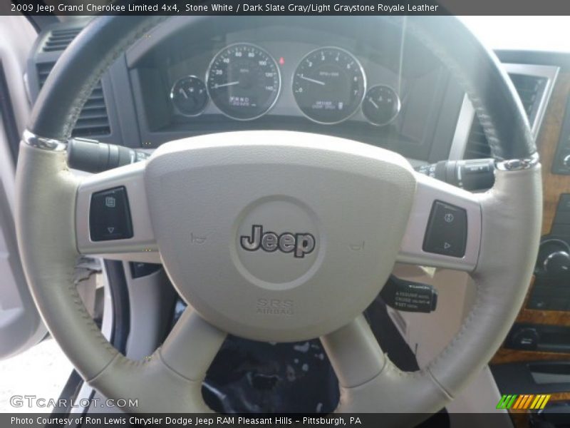 Stone White / Dark Slate Gray/Light Graystone Royale Leather 2009 Jeep Grand Cherokee Limited 4x4