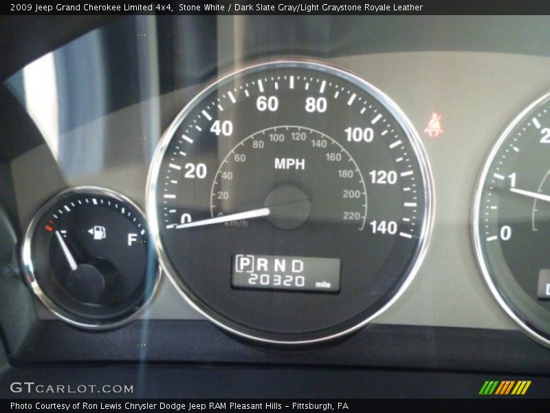 Stone White / Dark Slate Gray/Light Graystone Royale Leather 2009 Jeep Grand Cherokee Limited 4x4