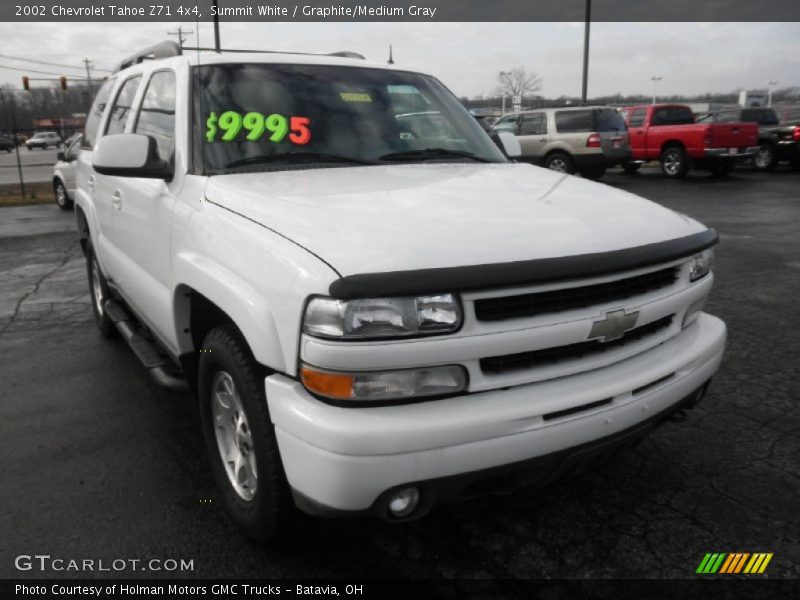 Summit White / Graphite/Medium Gray 2002 Chevrolet Tahoe Z71 4x4
