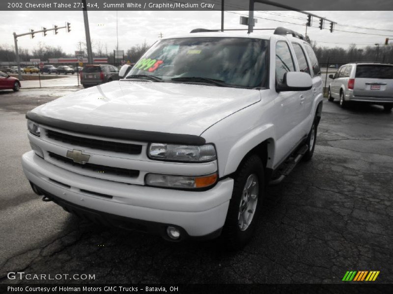 Summit White / Graphite/Medium Gray 2002 Chevrolet Tahoe Z71 4x4