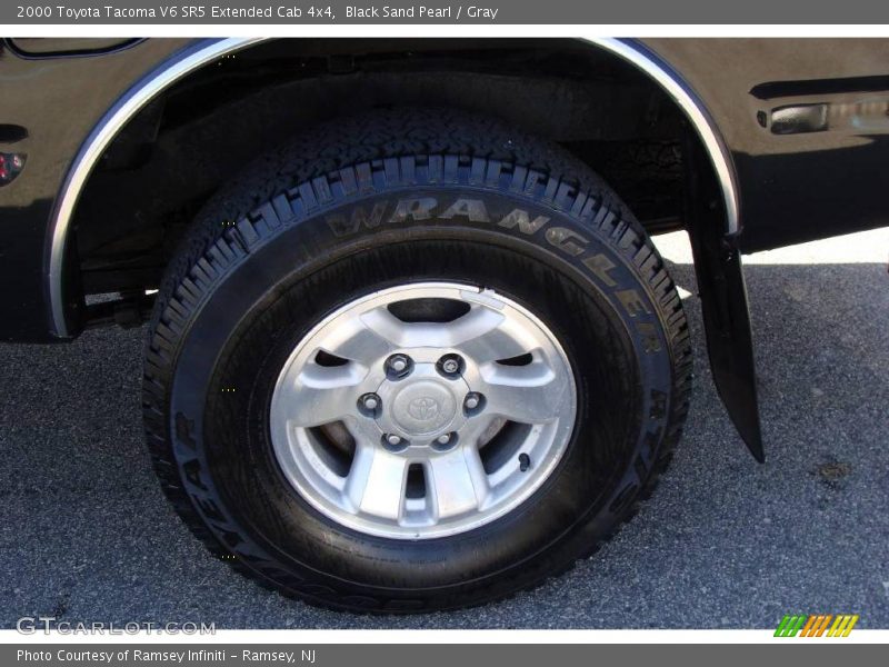 Black Sand Pearl / Gray 2000 Toyota Tacoma V6 SR5 Extended Cab 4x4