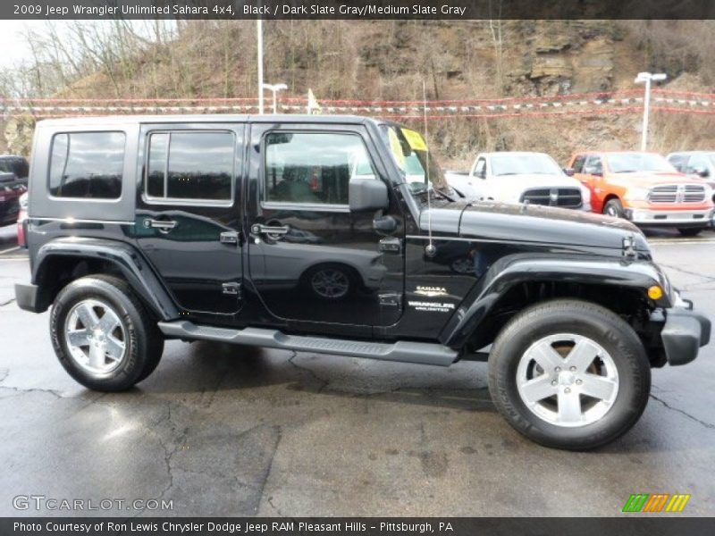 Black / Dark Slate Gray/Medium Slate Gray 2009 Jeep Wrangler Unlimited Sahara 4x4