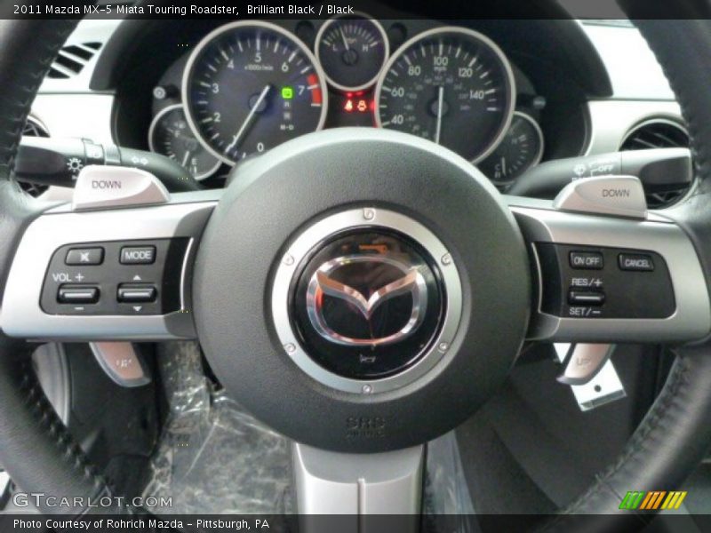 Brilliant Black / Black 2011 Mazda MX-5 Miata Touring Roadster