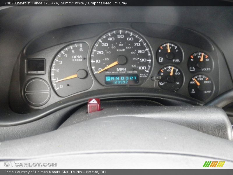 Summit White / Graphite/Medium Gray 2002 Chevrolet Tahoe Z71 4x4