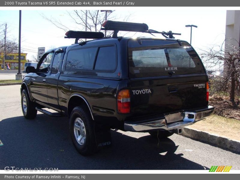 Black Sand Pearl / Gray 2000 Toyota Tacoma V6 SR5 Extended Cab 4x4