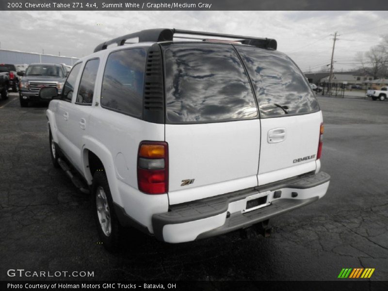 Summit White / Graphite/Medium Gray 2002 Chevrolet Tahoe Z71 4x4
