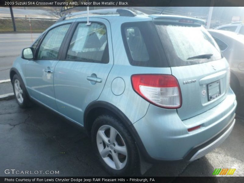 Vapor Blue Metallic / Black 2009 Suzuki SX4 Crossover Touring AWD