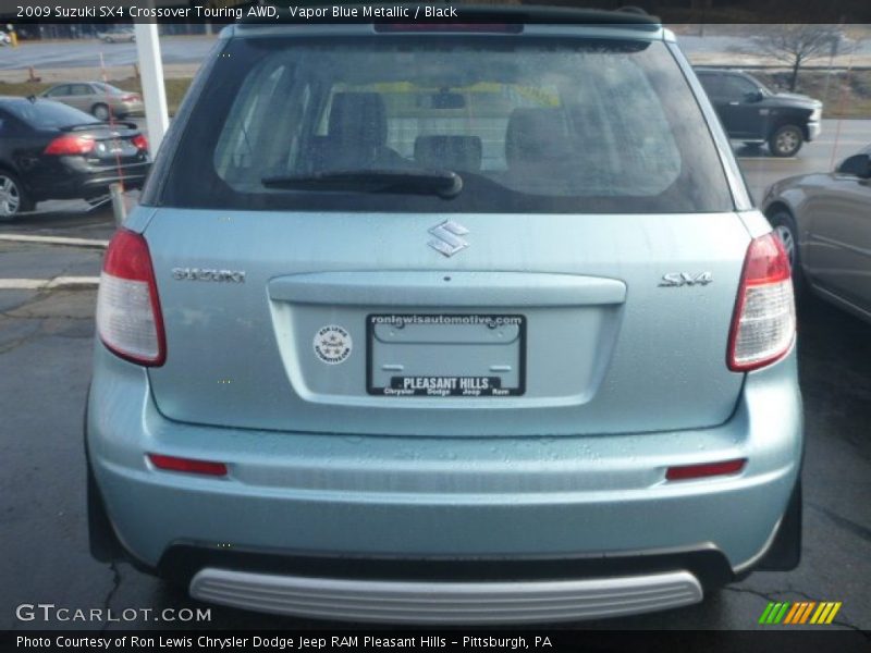 Vapor Blue Metallic / Black 2009 Suzuki SX4 Crossover Touring AWD