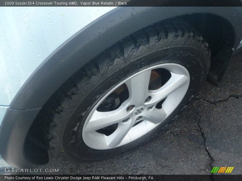 Vapor Blue Metallic / Black 2009 Suzuki SX4 Crossover Touring AWD