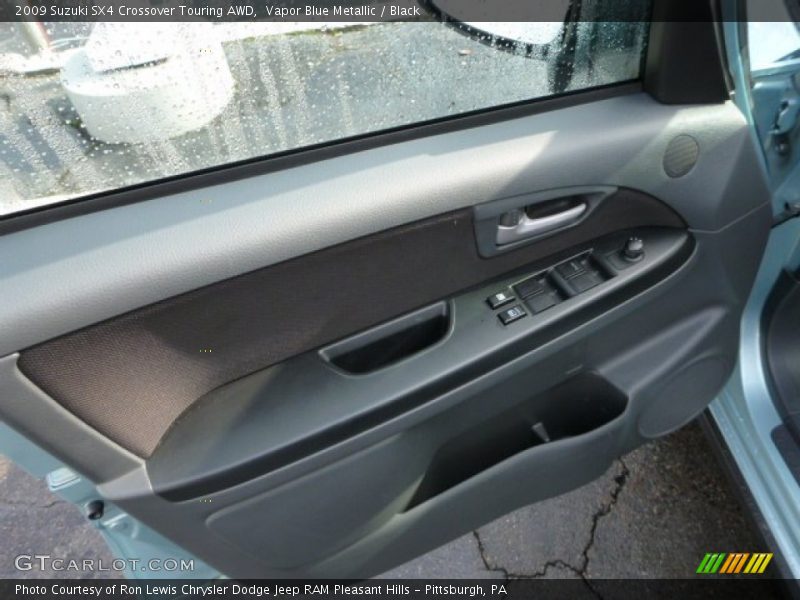 Vapor Blue Metallic / Black 2009 Suzuki SX4 Crossover Touring AWD