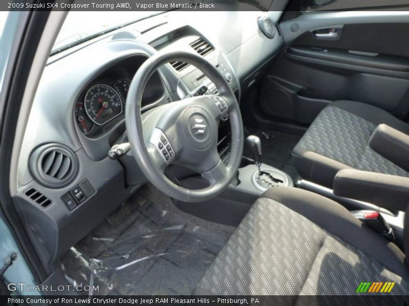 Vapor Blue Metallic / Black 2009 Suzuki SX4 Crossover Touring AWD