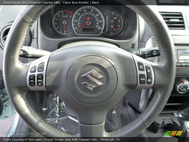Vapor Blue Metallic / Black 2009 Suzuki SX4 Crossover Touring AWD