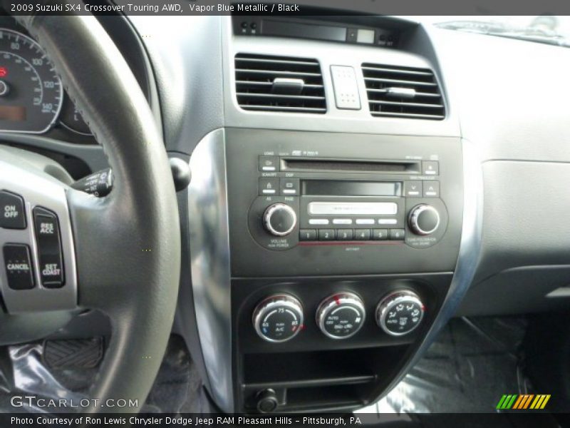 Vapor Blue Metallic / Black 2009 Suzuki SX4 Crossover Touring AWD