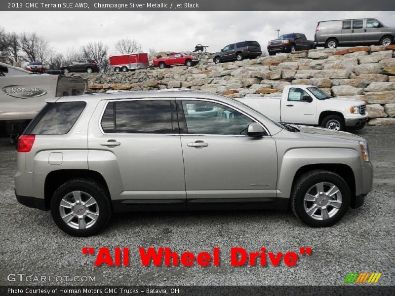 Champagne Silver Metallic / Jet Black 2013 GMC Terrain SLE AWD
