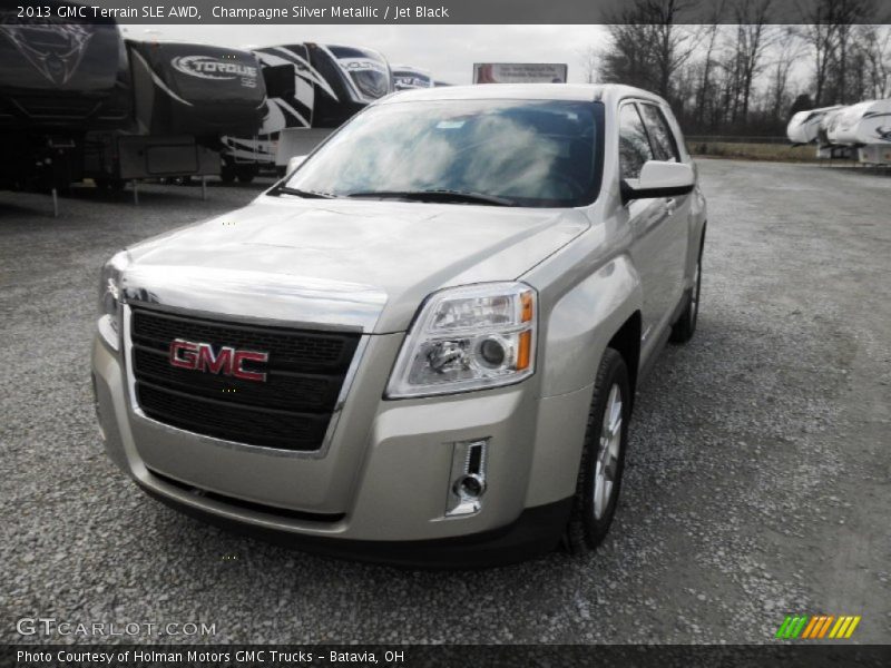 Champagne Silver Metallic / Jet Black 2013 GMC Terrain SLE AWD
