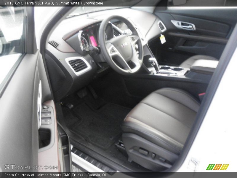 Summit White / Brownstone 2013 GMC Terrain SLT AWD