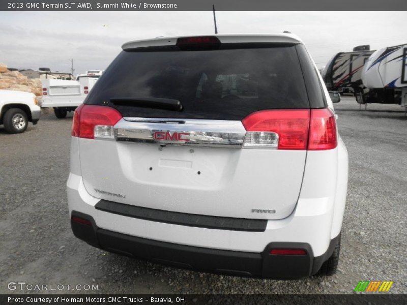 Summit White / Brownstone 2013 GMC Terrain SLT AWD