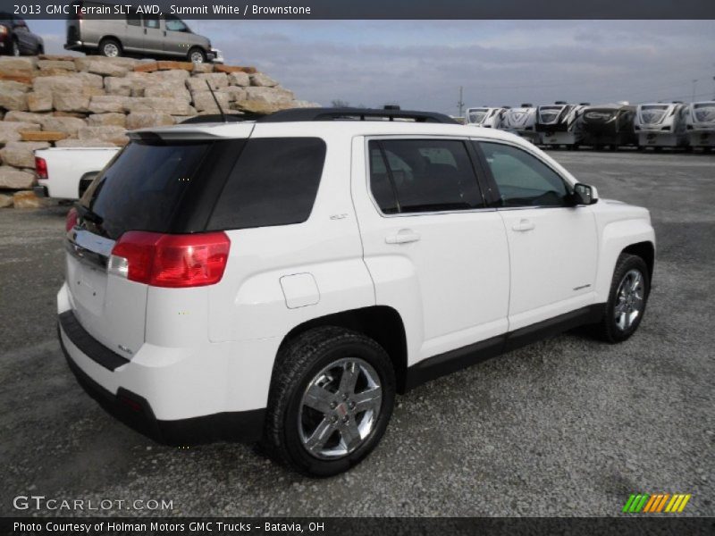 Summit White / Brownstone 2013 GMC Terrain SLT AWD