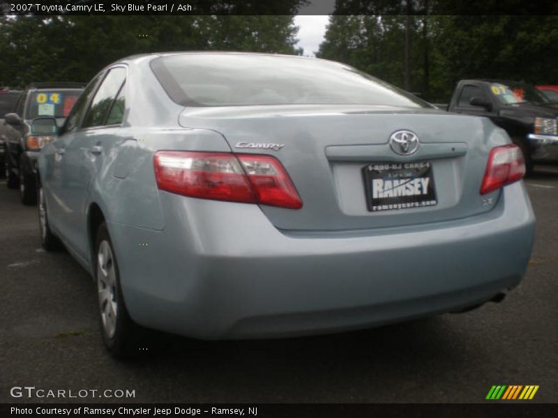 Sky Blue Pearl / Ash 2007 Toyota Camry LE