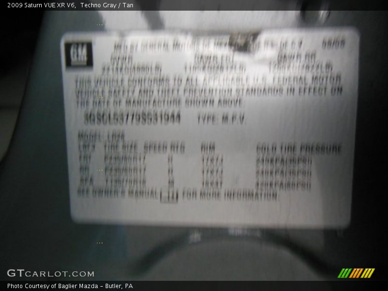 Techno Gray / Tan 2009 Saturn VUE XR V6