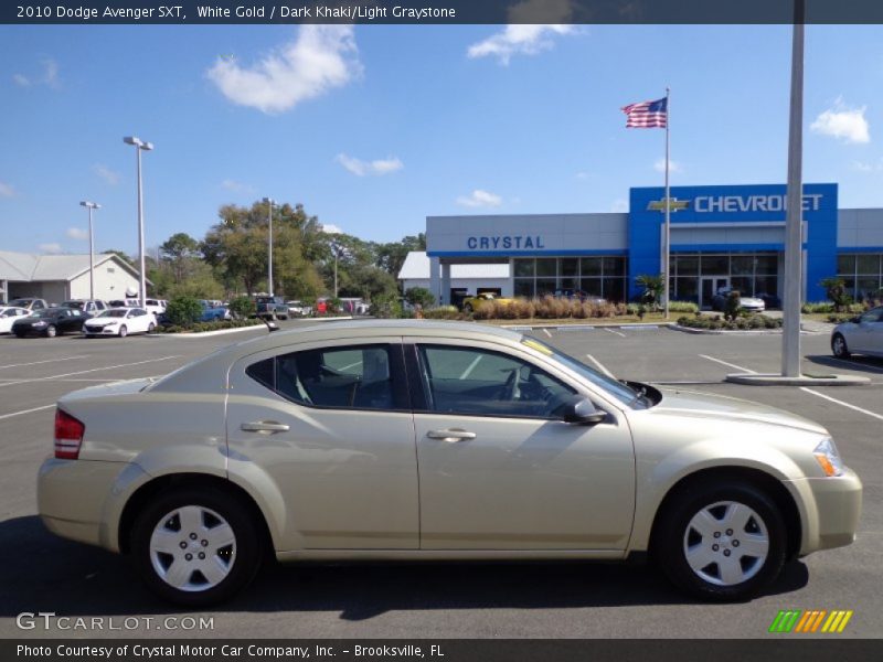 White Gold / Dark Khaki/Light Graystone 2010 Dodge Avenger SXT
