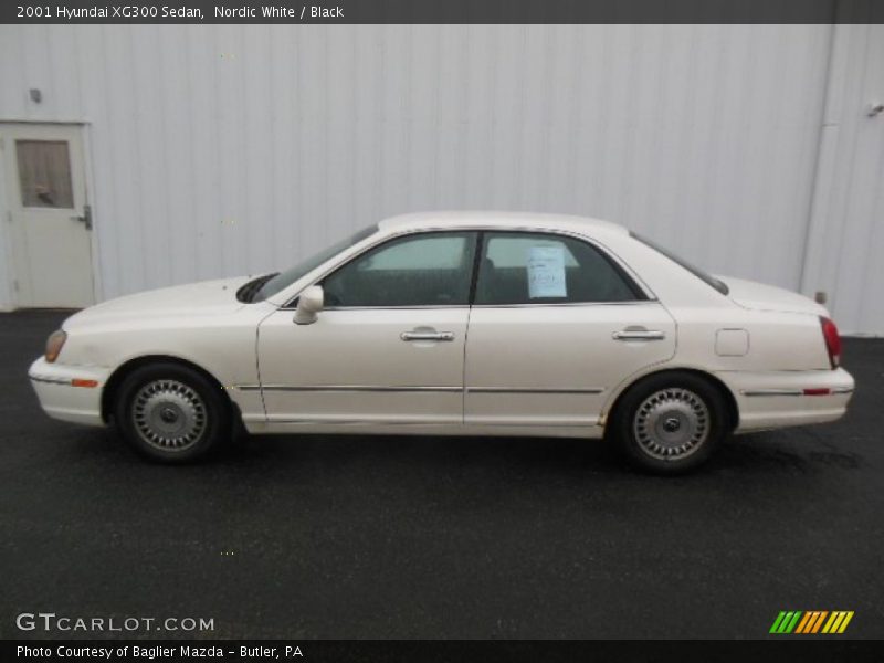 Nordic White / Black 2001 Hyundai XG300 Sedan