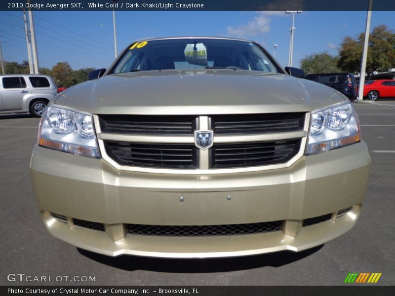 White Gold / Dark Khaki/Light Graystone 2010 Dodge Avenger SXT
