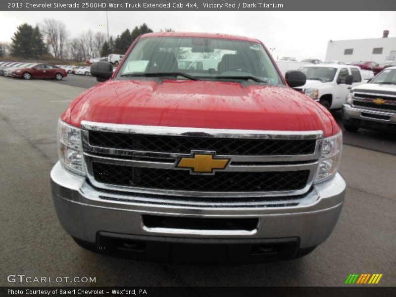 Victory Red / Dark Titanium 2013 Chevrolet Silverado 2500HD Work Truck Extended Cab 4x4
