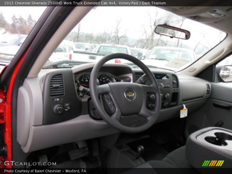 Victory Red / Dark Titanium 2013 Chevrolet Silverado 2500HD Work Truck Extended Cab 4x4