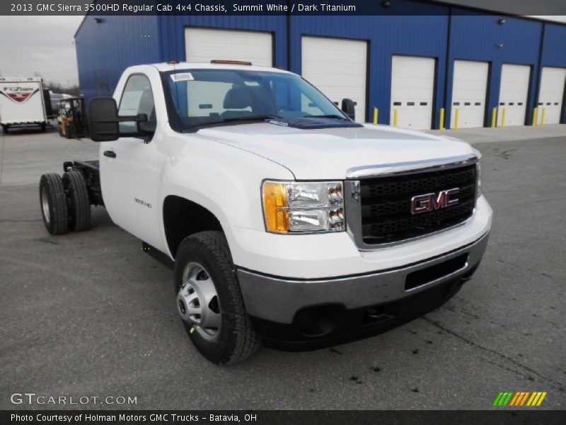 Front 3/4 View of 2013 Sierra 3500HD Regular Cab 4x4 Chassis