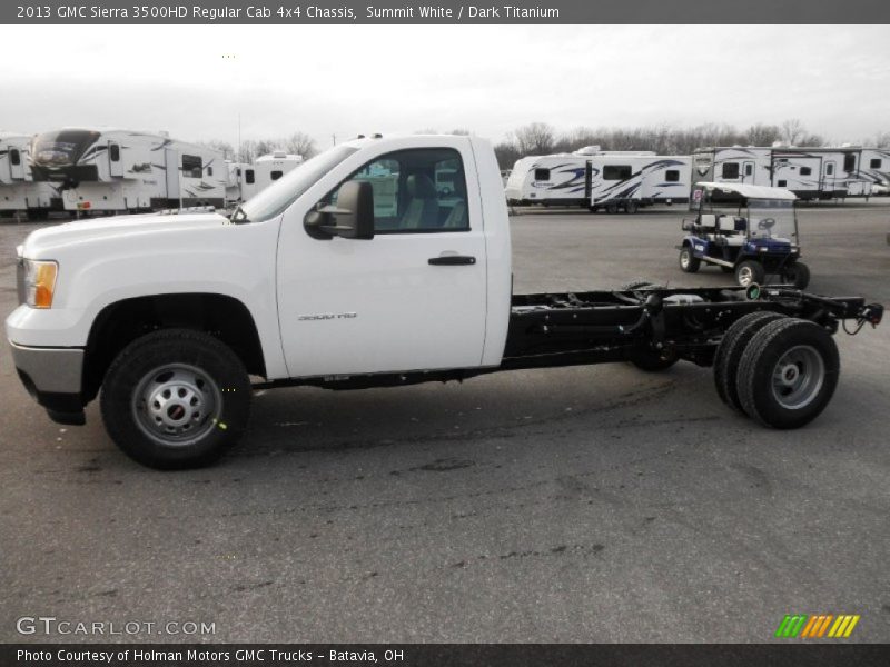 Summit White / Dark Titanium 2013 GMC Sierra 3500HD Regular Cab 4x4 Chassis