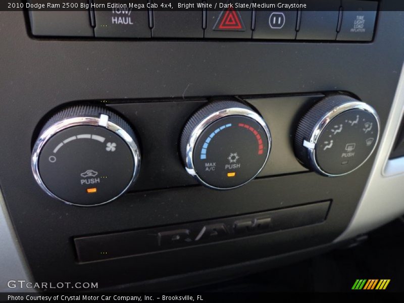 Controls of 2010 Ram 2500 Big Horn Edition Mega Cab 4x4