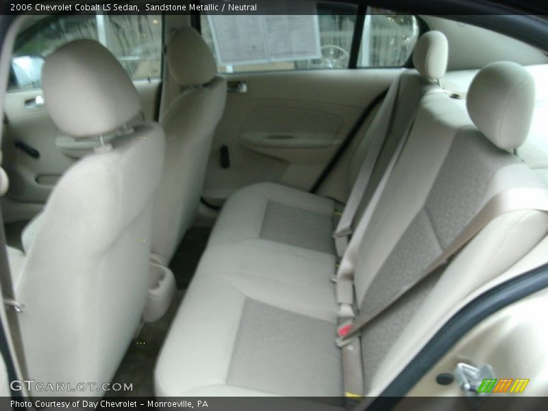 Rear Seat of 2006 Cobalt LS Sedan
