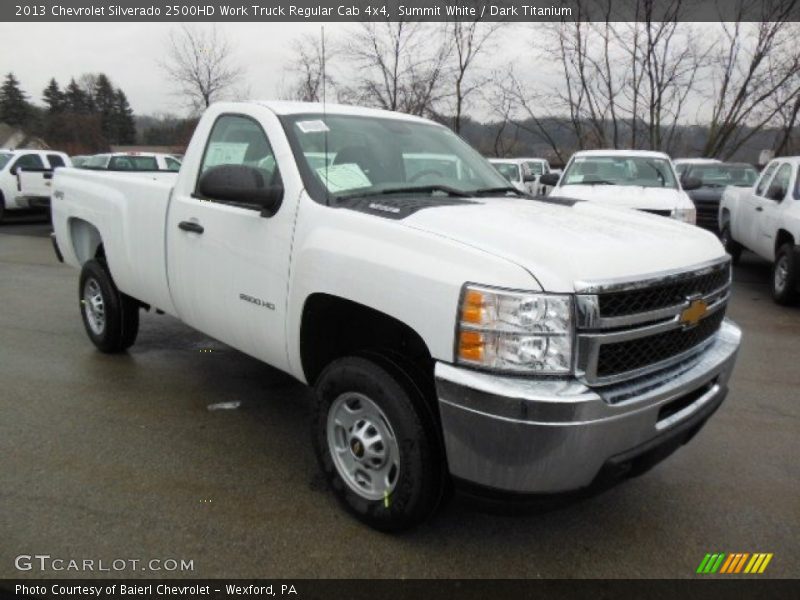 Summit White / Dark Titanium 2013 Chevrolet Silverado 2500HD Work Truck Regular Cab 4x4