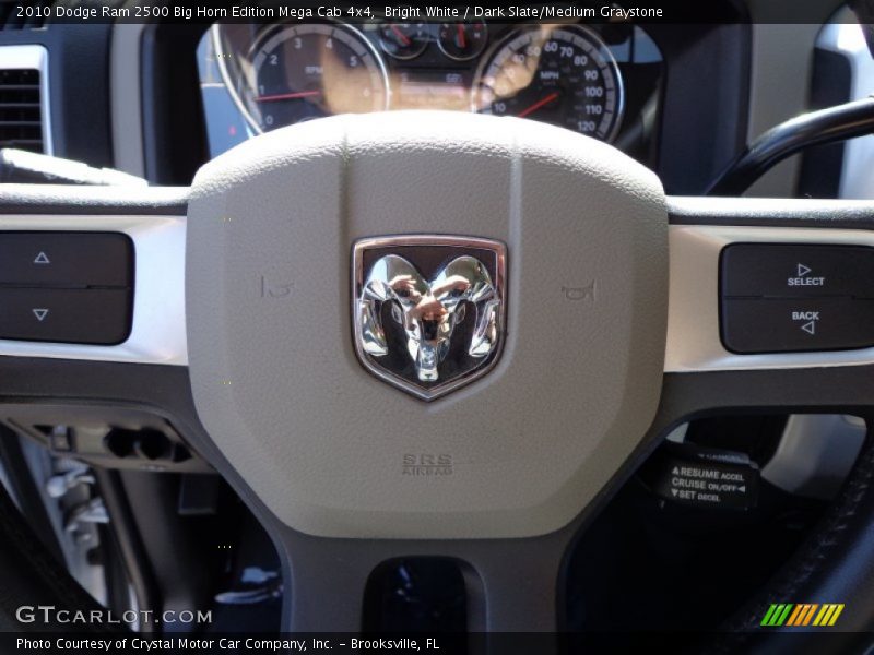 Bright White / Dark Slate/Medium Graystone 2010 Dodge Ram 2500 Big Horn Edition Mega Cab 4x4