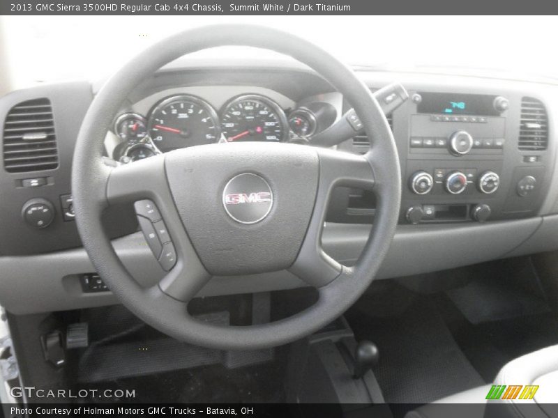 Summit White / Dark Titanium 2013 GMC Sierra 3500HD Regular Cab 4x4 Chassis