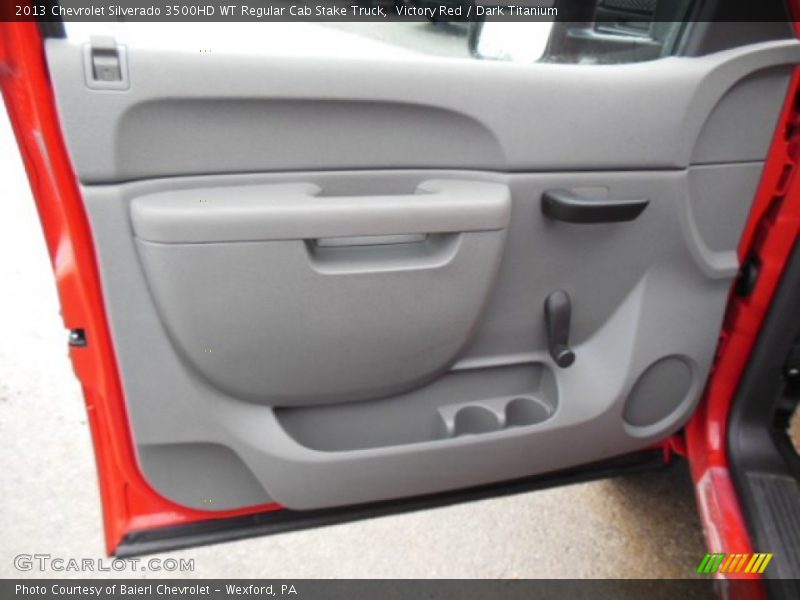 Victory Red / Dark Titanium 2013 Chevrolet Silverado 3500HD WT Regular Cab Stake Truck