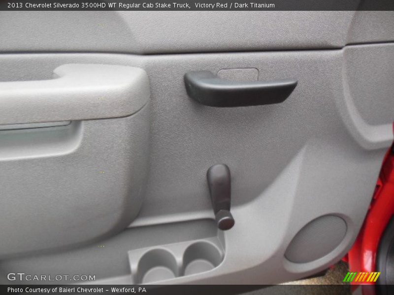 Victory Red / Dark Titanium 2013 Chevrolet Silverado 3500HD WT Regular Cab Stake Truck