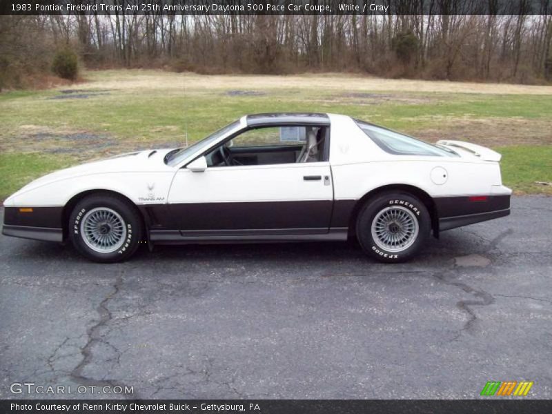 White / Gray 1983 Pontiac Firebird Trans Am 25th Anniversary Daytona 500 Pace Car Coupe