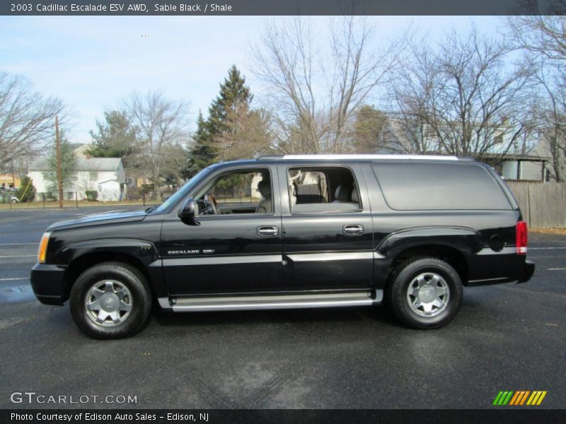 Sable Black / Shale 2003 Cadillac Escalade ESV AWD