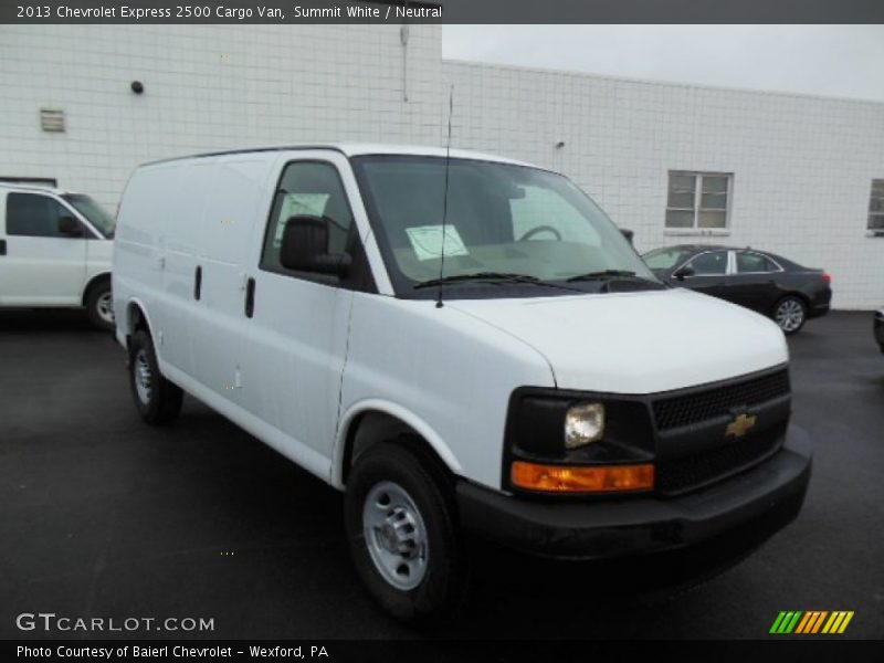 Summit White / Neutral 2013 Chevrolet Express 2500 Cargo Van