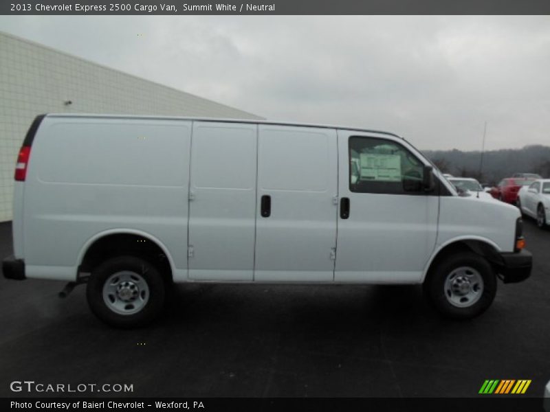 Summit White / Neutral 2013 Chevrolet Express 2500 Cargo Van